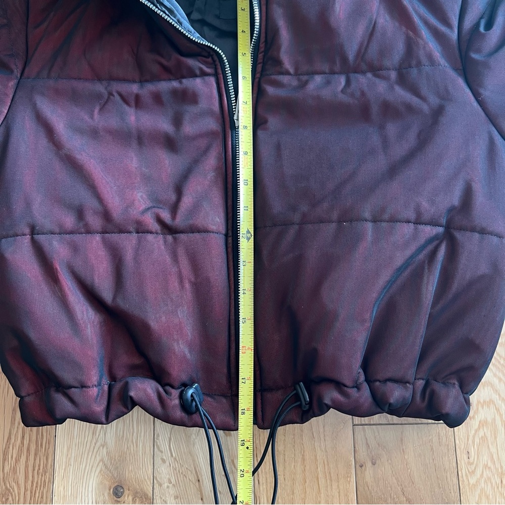 I AM GIA Road Warrior Mesh Cropped Puffer Jacket Size M Streetwear Reflective - Picture 7 of 9